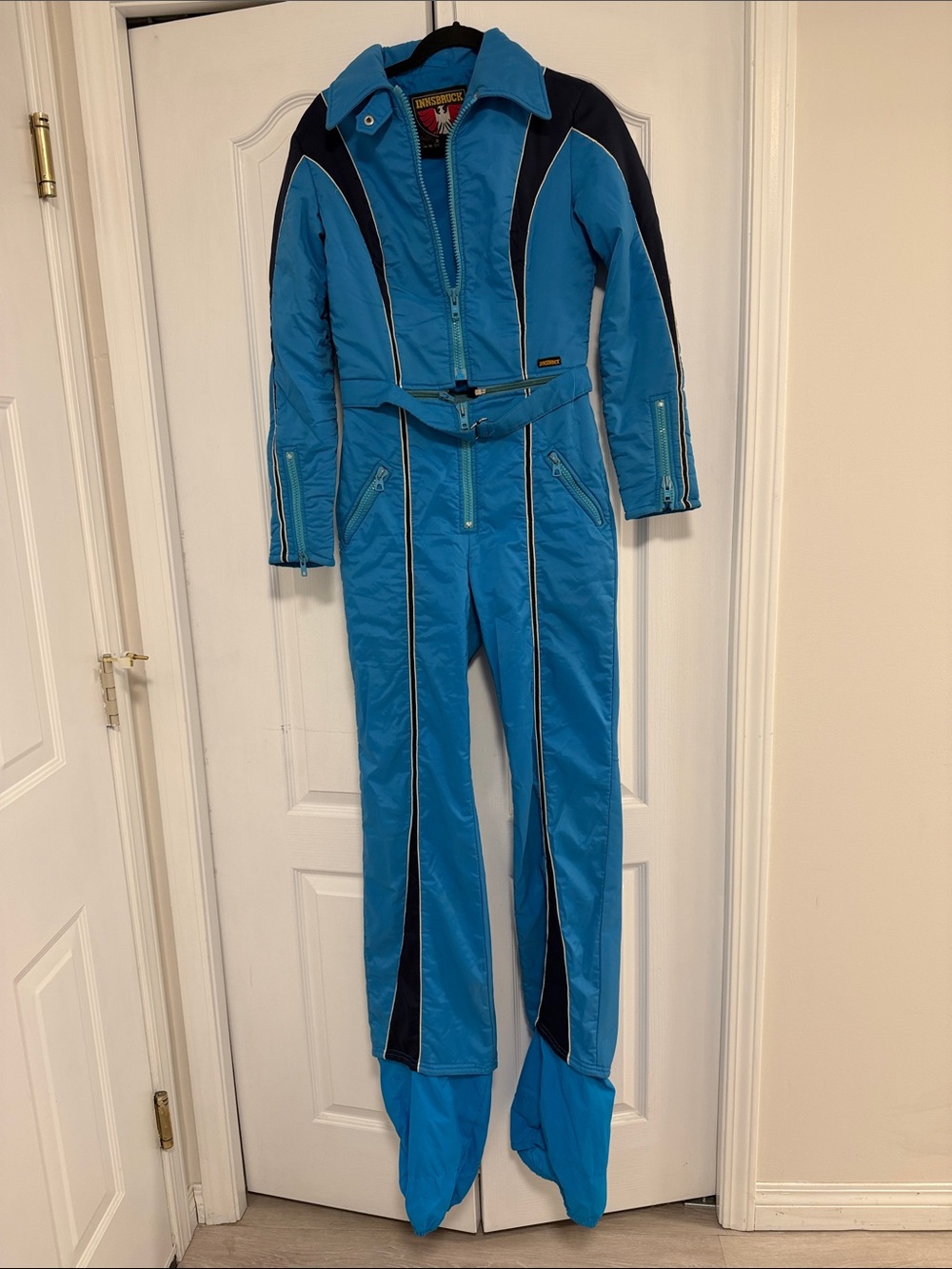 Vtg 60s 70 Ski Suit One Piece Snowsuit Womens 10 Snow Bib Jacket Coat Innsbruck
